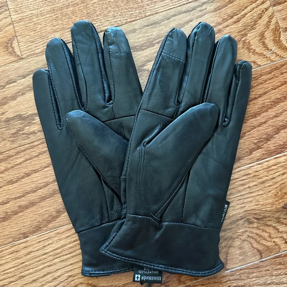 New Alpine Swiss Women’s Dressy Gloves 100% Leather Thermal Insulation, Sz M.